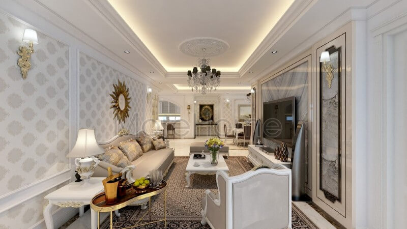 Thiết kế nội thất căn hộ Flemington tại Thành phố Hồ Chí Minh - một trong những thiết kế ấn tượng và đẳng cấp mang đậm phong cách tân cổ điển sang trọng, quý phái thiết kế nội thất chung cư