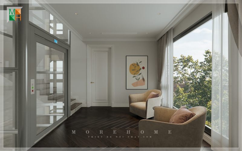 Sofa đơn bọc nệm màu nâu hiện đại thoải mái sử dụng để thư giãn, nghỉ ngơi